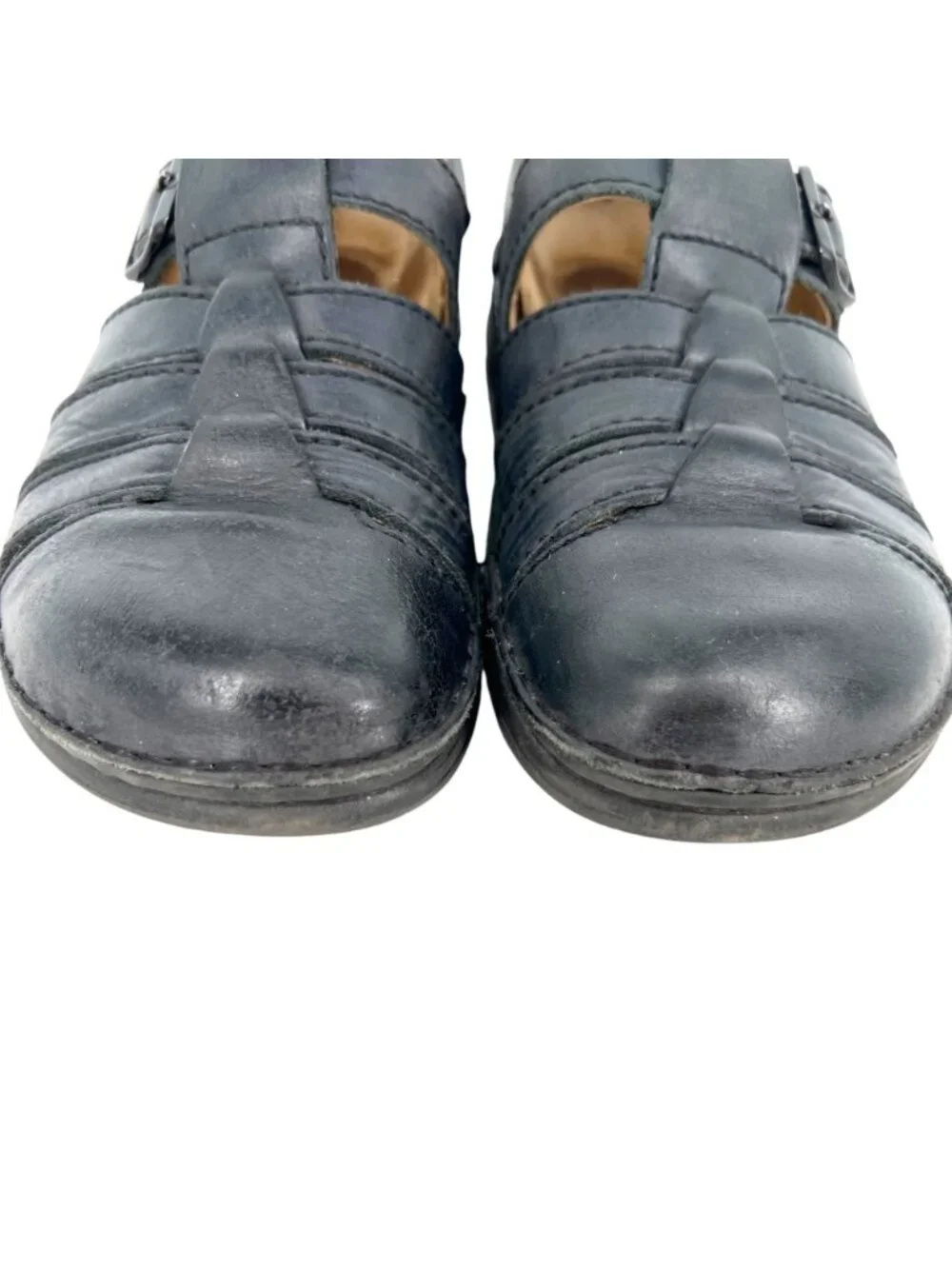 Birkenstock Madeira Black Leather Fisherman Comfort Sandal Size 41 Unisex M8 L10